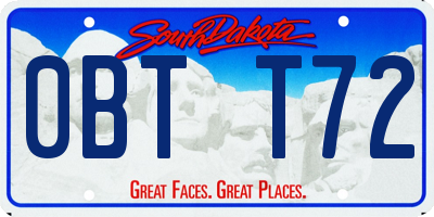 SD license plate 0BTT72