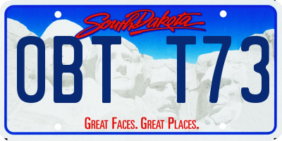 SD license plate 0BTT73