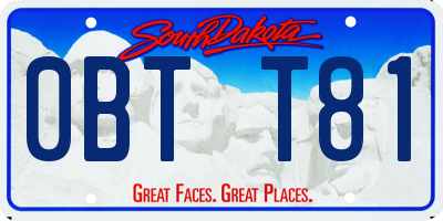 SD license plate 0BTT81