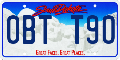 SD license plate 0BTT90