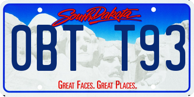 SD license plate 0BTT93