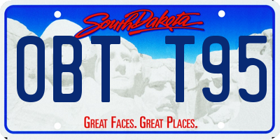 SD license plate 0BTT95
