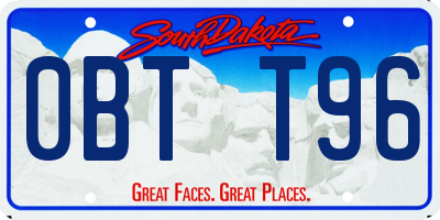 SD license plate 0BTT96