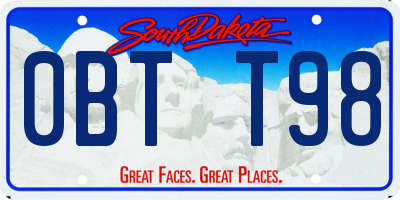 SD license plate 0BTT98