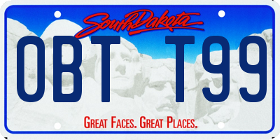 SD license plate 0BTT99