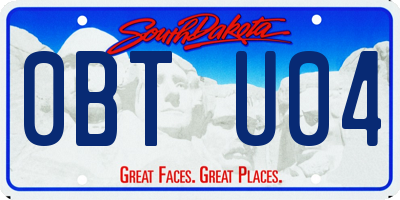 SD license plate 0BTU04