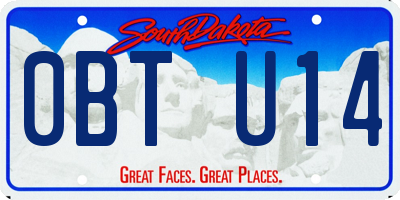 SD license plate 0BTU14