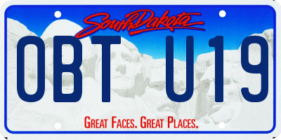 SD license plate 0BTU19