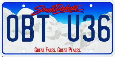 SD license plate 0BTU36