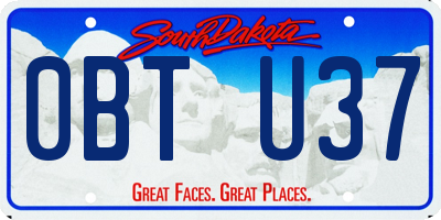 SD license plate 0BTU37
