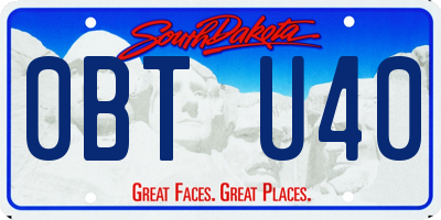 SD license plate 0BTU40