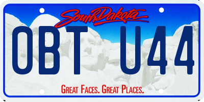 SD license plate 0BTU44