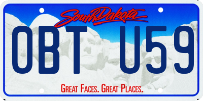SD license plate 0BTU59