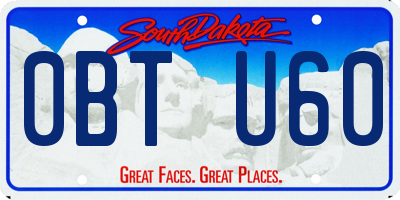 SD license plate 0BTU60