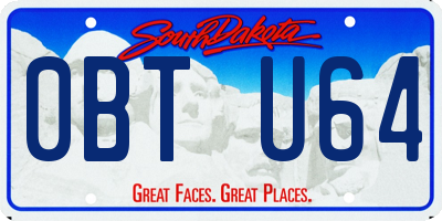 SD license plate 0BTU64