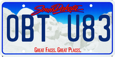 SD license plate 0BTU83