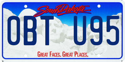 SD license plate 0BTU95