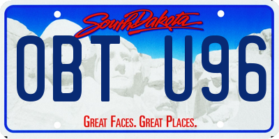 SD license plate 0BTU96