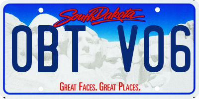 SD license plate 0BTV06
