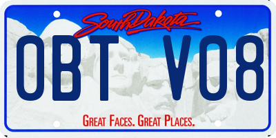 SD license plate 0BTV08