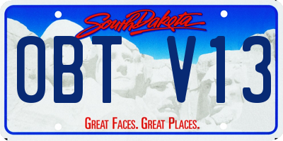 SD license plate 0BTV13