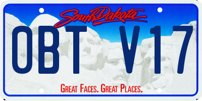 SD license plate 0BTV17
