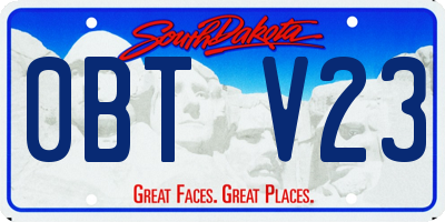 SD license plate 0BTV23