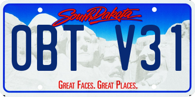 SD license plate 0BTV31