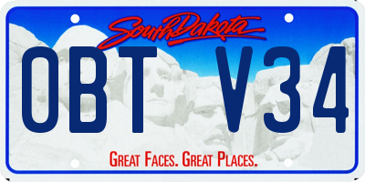 SD license plate 0BTV34