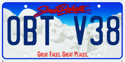 SD license plate 0BTV38