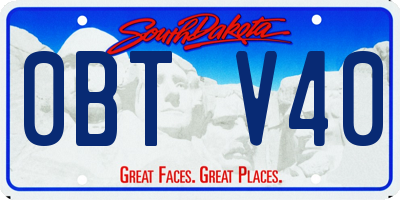 SD license plate 0BTV40