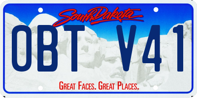 SD license plate 0BTV41