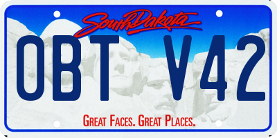 SD license plate 0BTV42