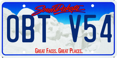 SD license plate 0BTV54