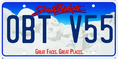SD license plate 0BTV55
