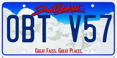 SD license plate 0BTV57