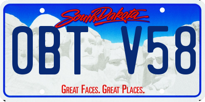 SD license plate 0BTV58