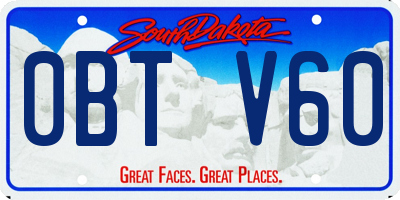 SD license plate 0BTV60