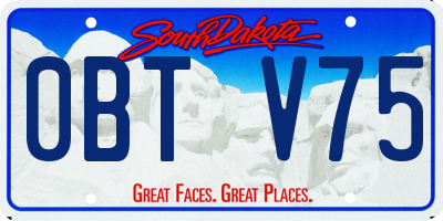 SD license plate 0BTV75