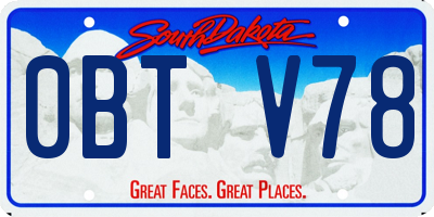 SD license plate 0BTV78