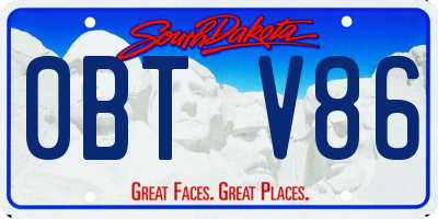 SD license plate 0BTV86
