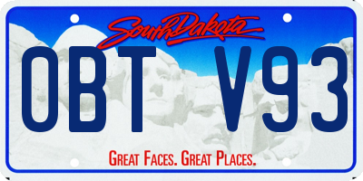 SD license plate 0BTV93