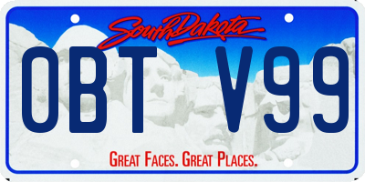 SD license plate 0BTV99