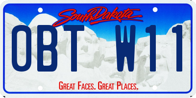 SD license plate 0BTW11