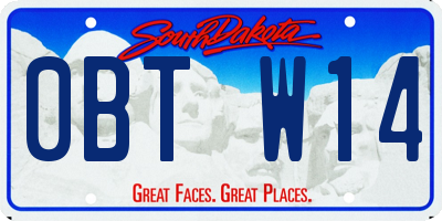 SD license plate 0BTW14