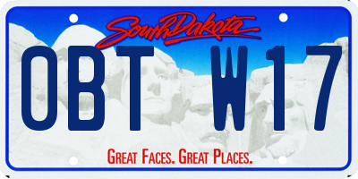 SD license plate 0BTW17