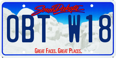 SD license plate 0BTW18