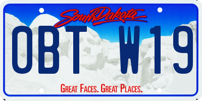 SD license plate 0BTW19