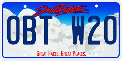 SD license plate 0BTW20