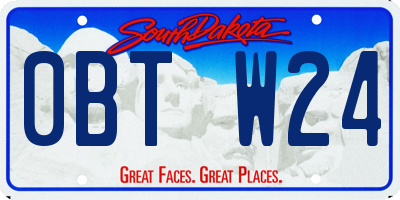 SD license plate 0BTW24